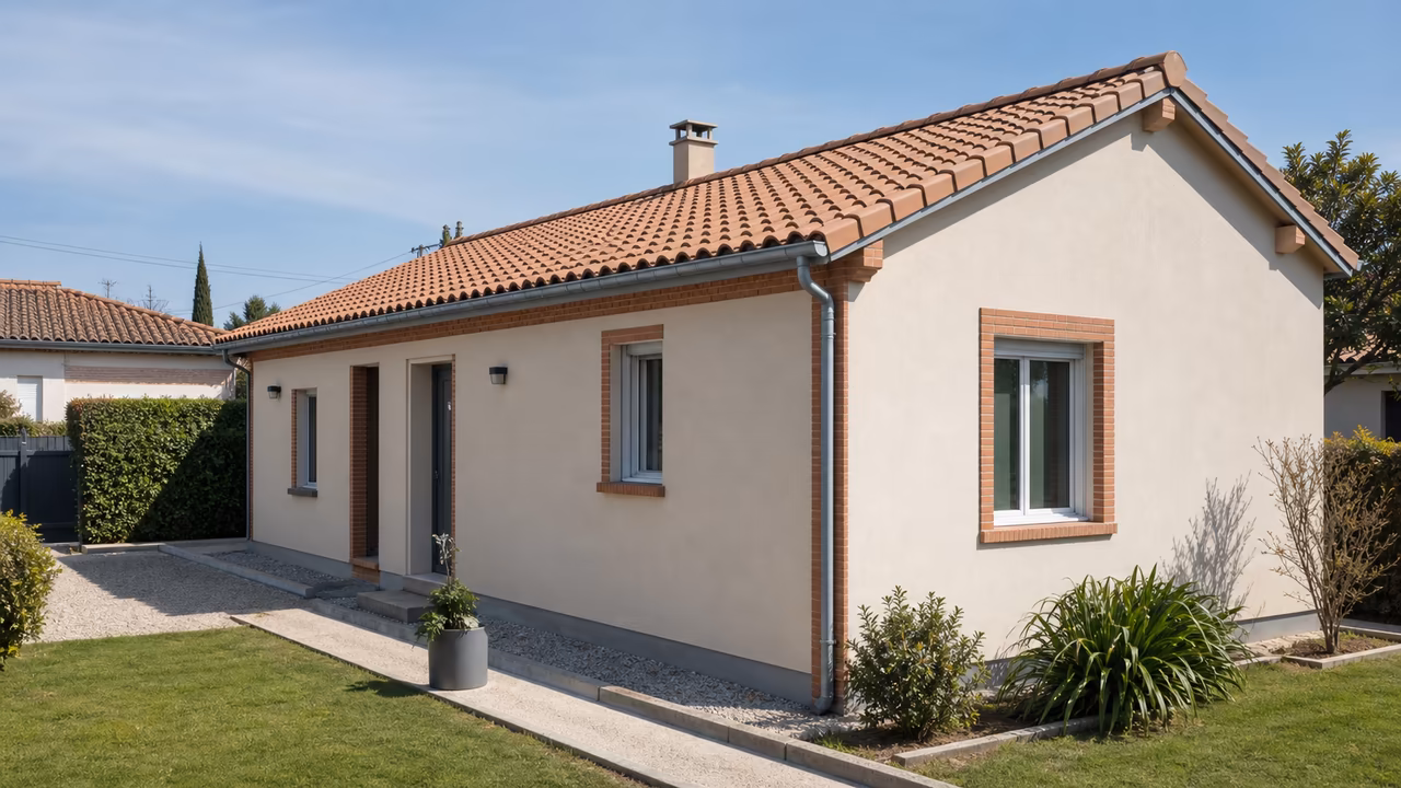 Maison rénovée avec une toiture neuve après désamiantage, financée grâce aux aides à la rénovation