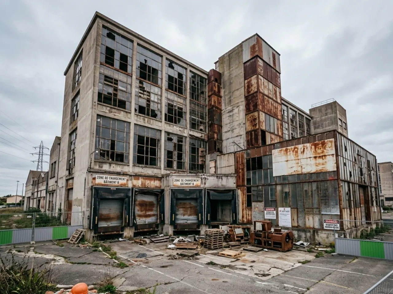 Démolition Site Industriel à Zone Industrielle Toulouse - Avant démolition