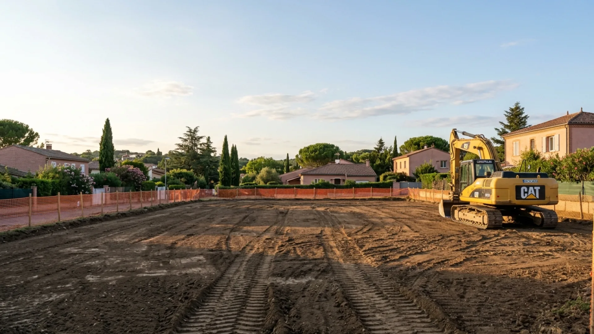 Terrain nettoyé et remis en état après déconstruction complète d'un bâtiment à Toulouse